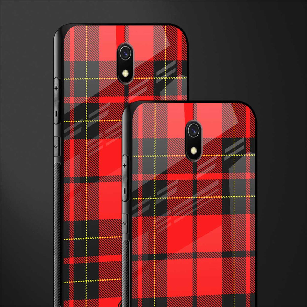 cozy red sweater glass case for redmi 8a image-2