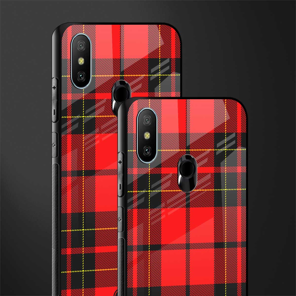 cozy red sweater glass case for redmi 6 pro image-2