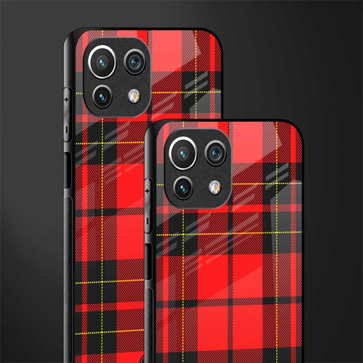 cozy red sweater glass case for mi 11 lite image-2