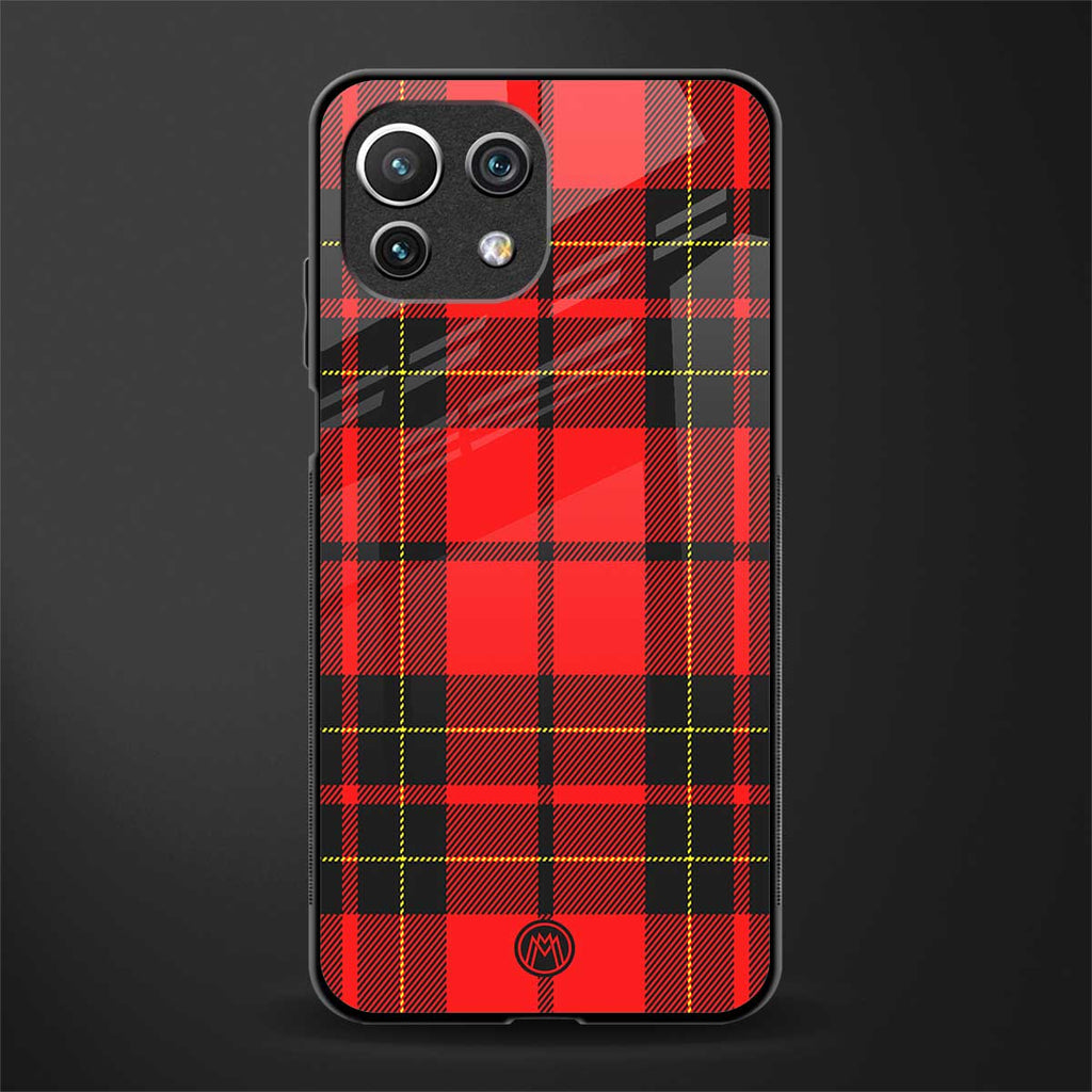 cozy red sweater glass case for mi 11 lite image
