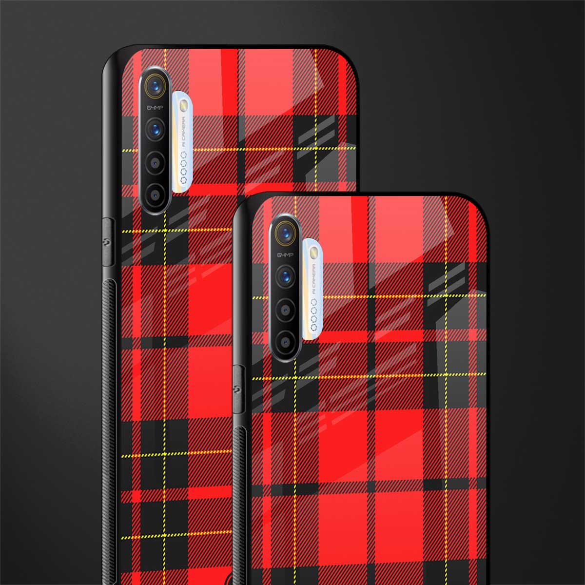cozy red sweater glass case for realme xt image-2