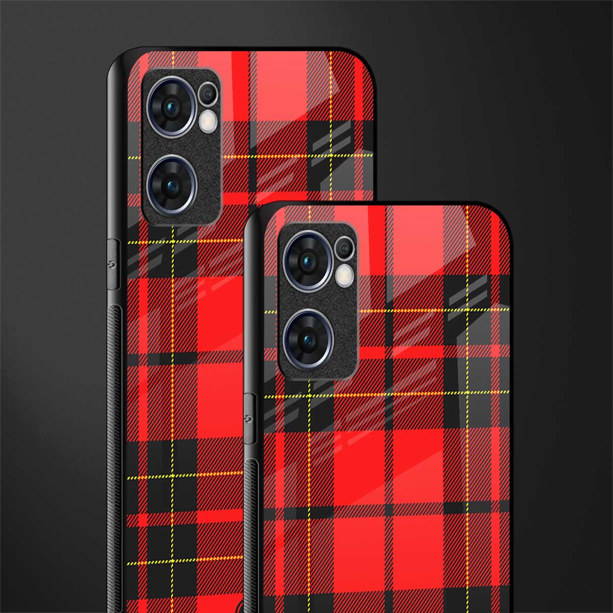 cozy red sweater glass case for oppo reno7 5g image-2