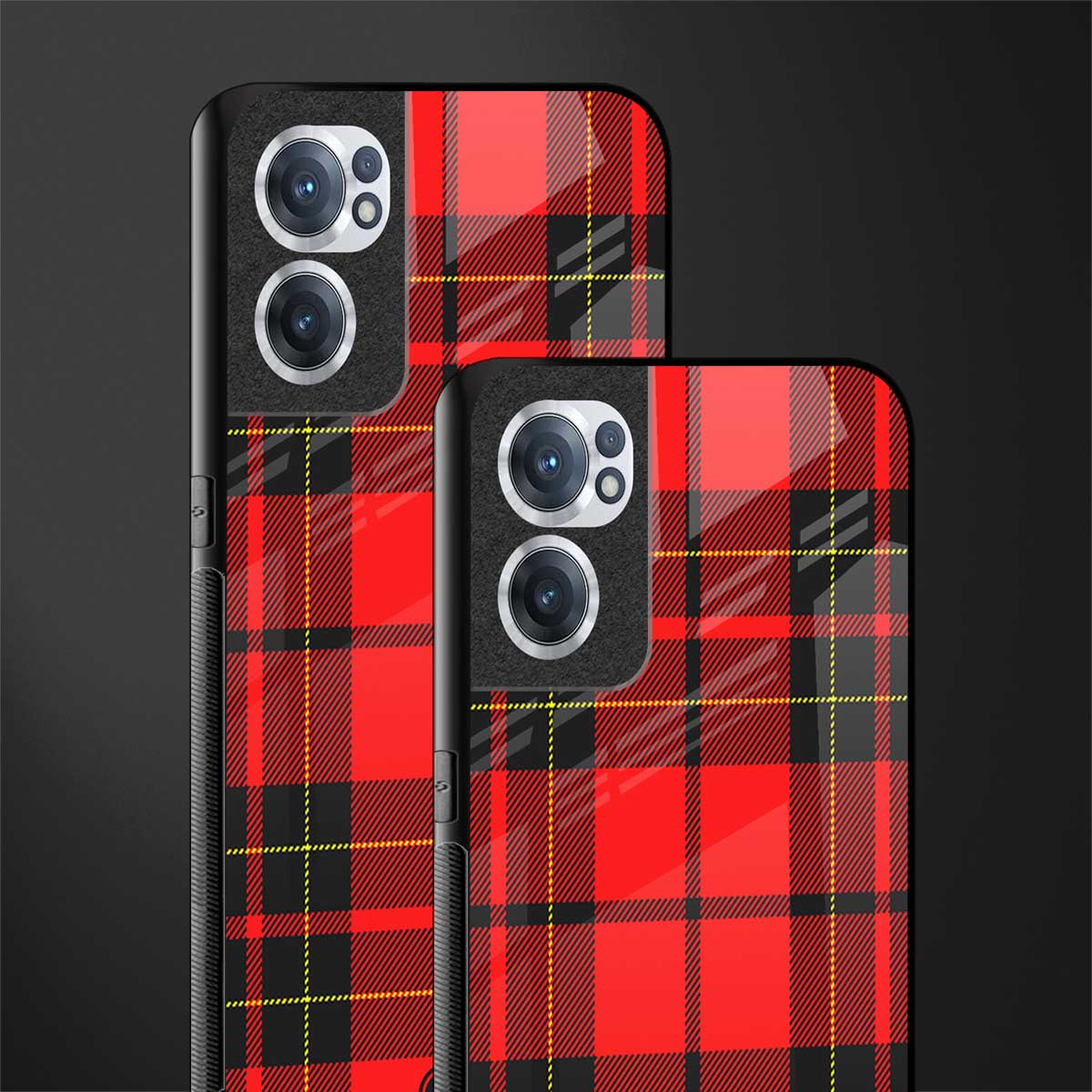 cozy red sweater glass case for oneplus nord ce 2 5g image-2