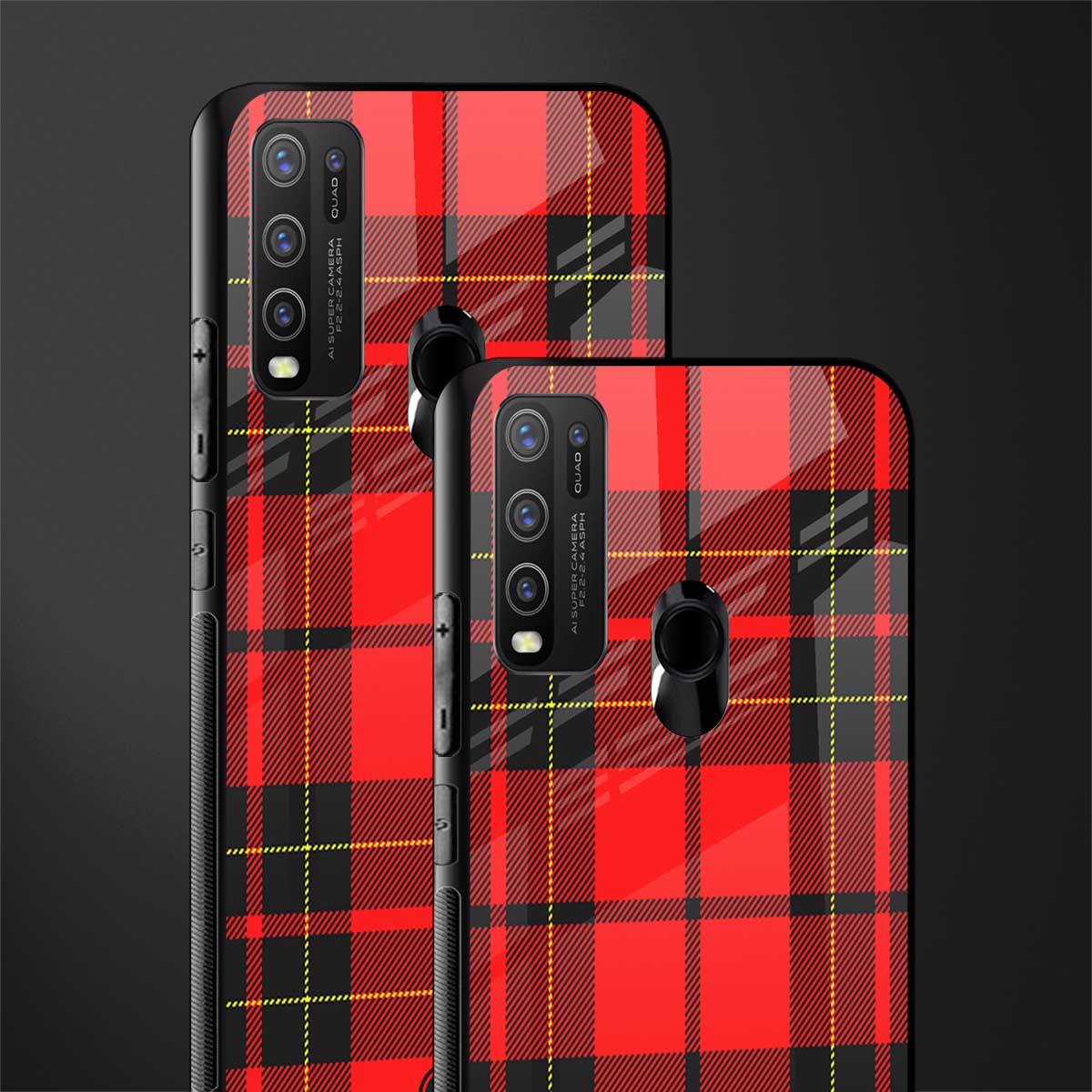 cozy red sweater glass case for vivo y30 image-2