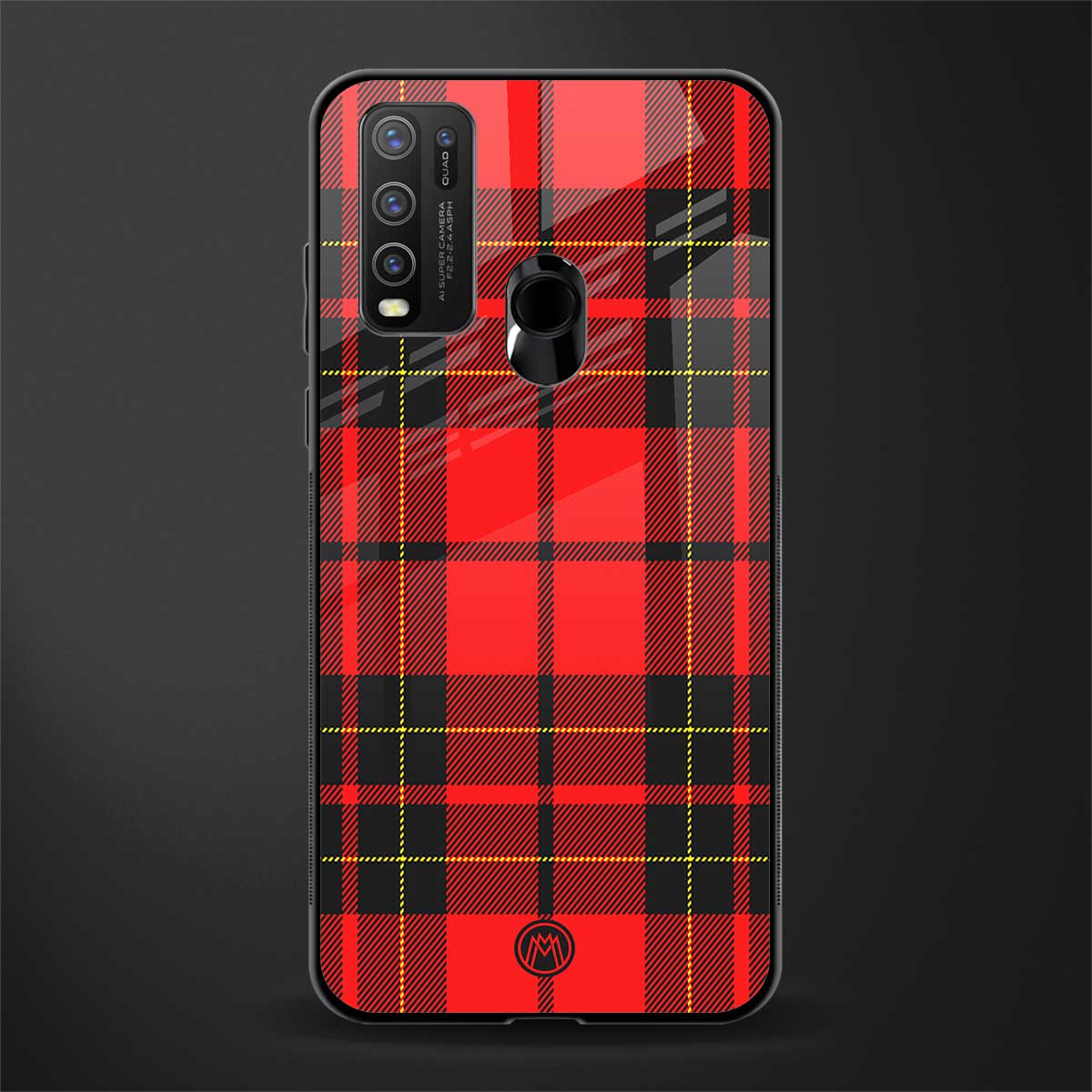 cozy red sweater glass case for vivo y50 image