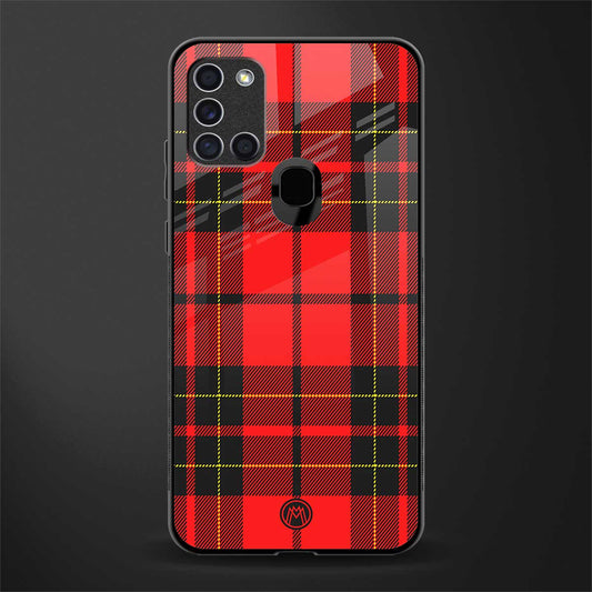 cozy red sweater glass case for samsung galaxy a21s image
