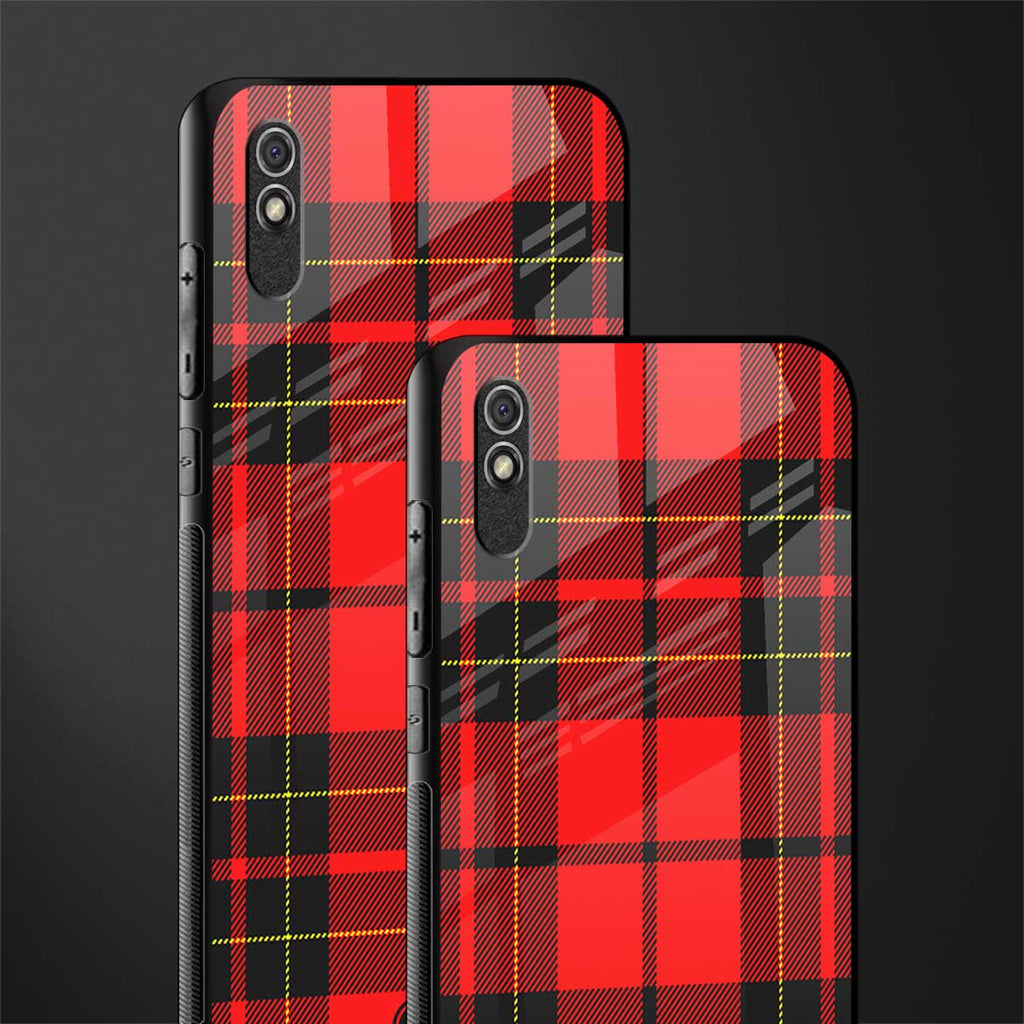 cozy red sweater glass case for redmi 9a image-2