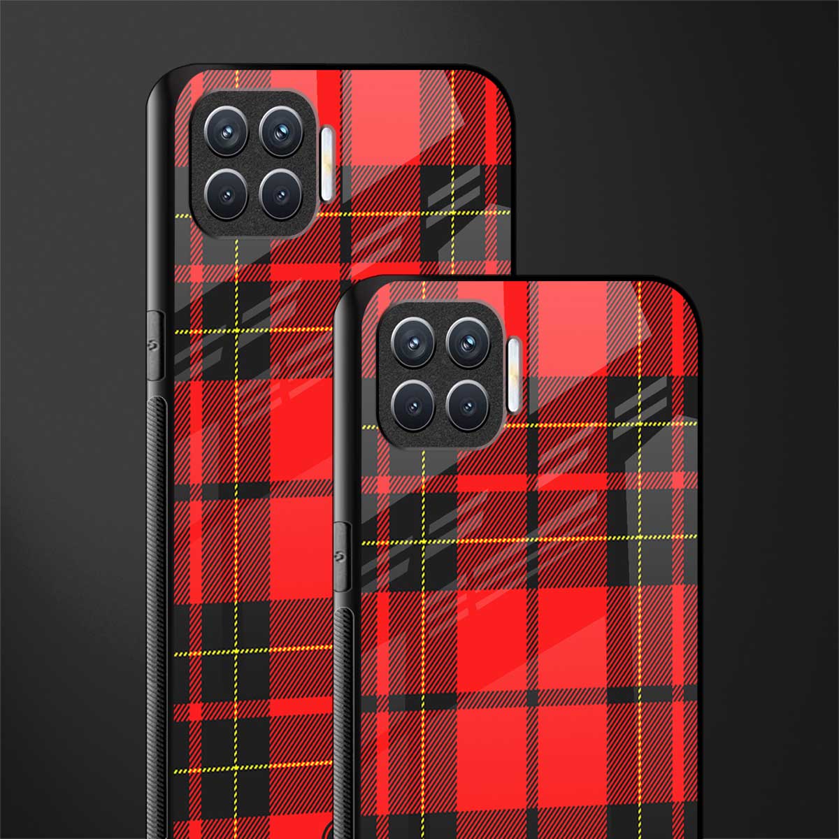 cozy red sweater glass case for oppo f17 image-2