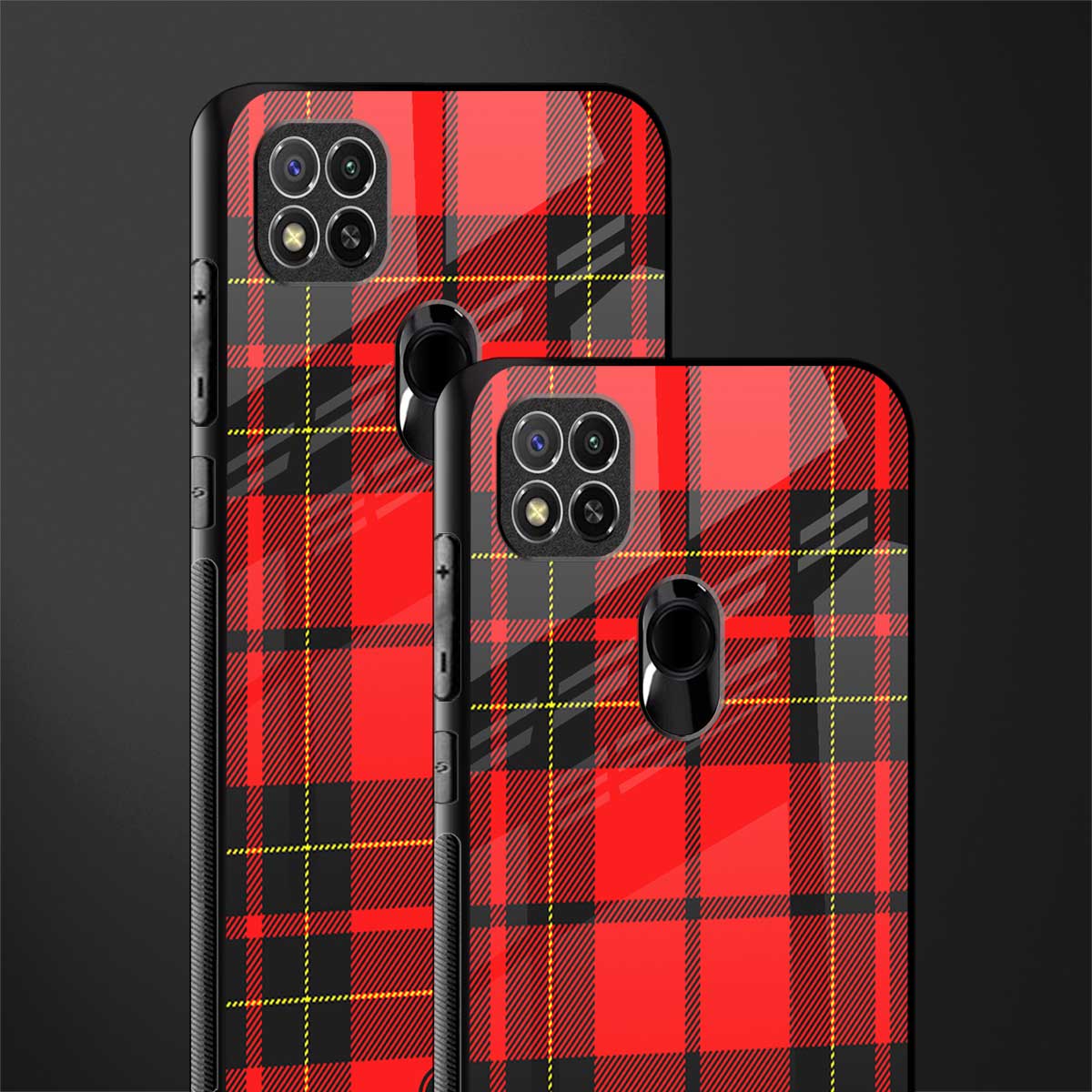 cozy red sweater glass case for redmi 9c image-2