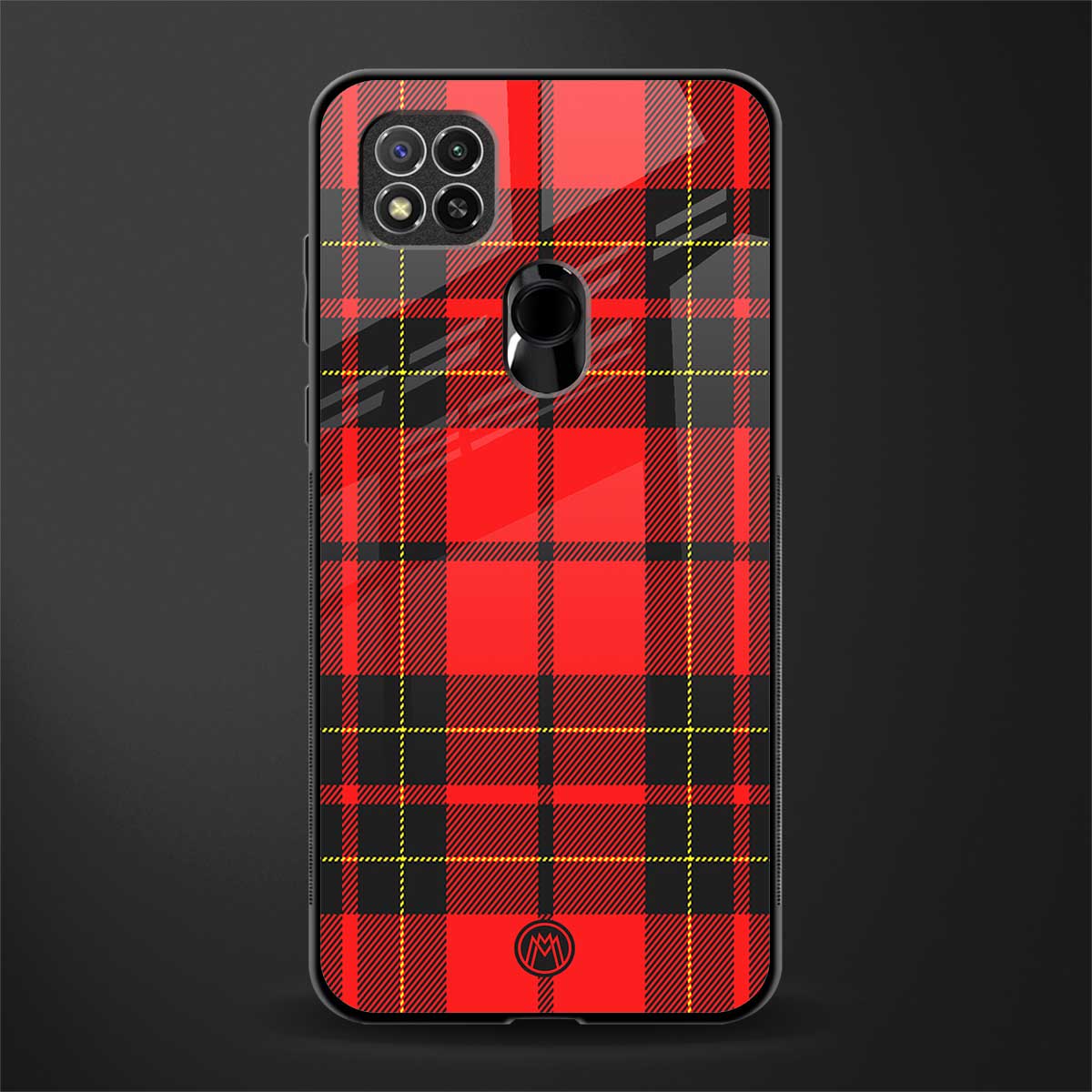 cozy red sweater glass case for redmi 9 image