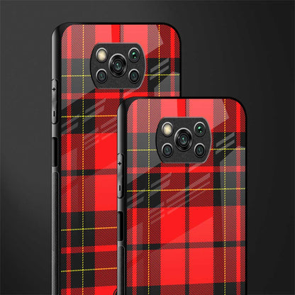 cozy red sweater glass case for poco x3 image-2