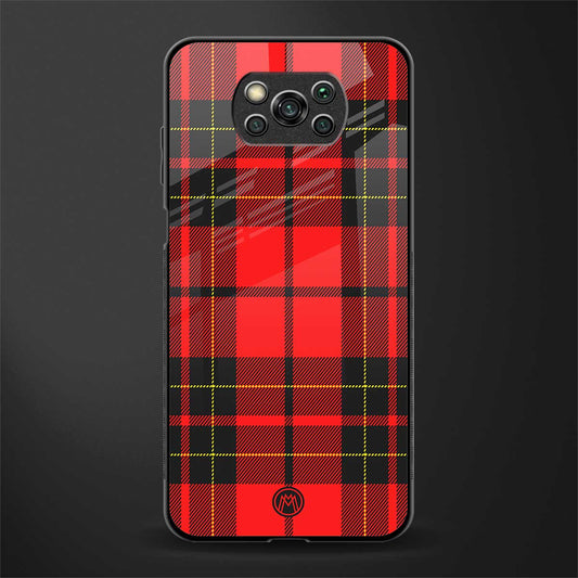 cozy red sweater glass case for poco x3 image