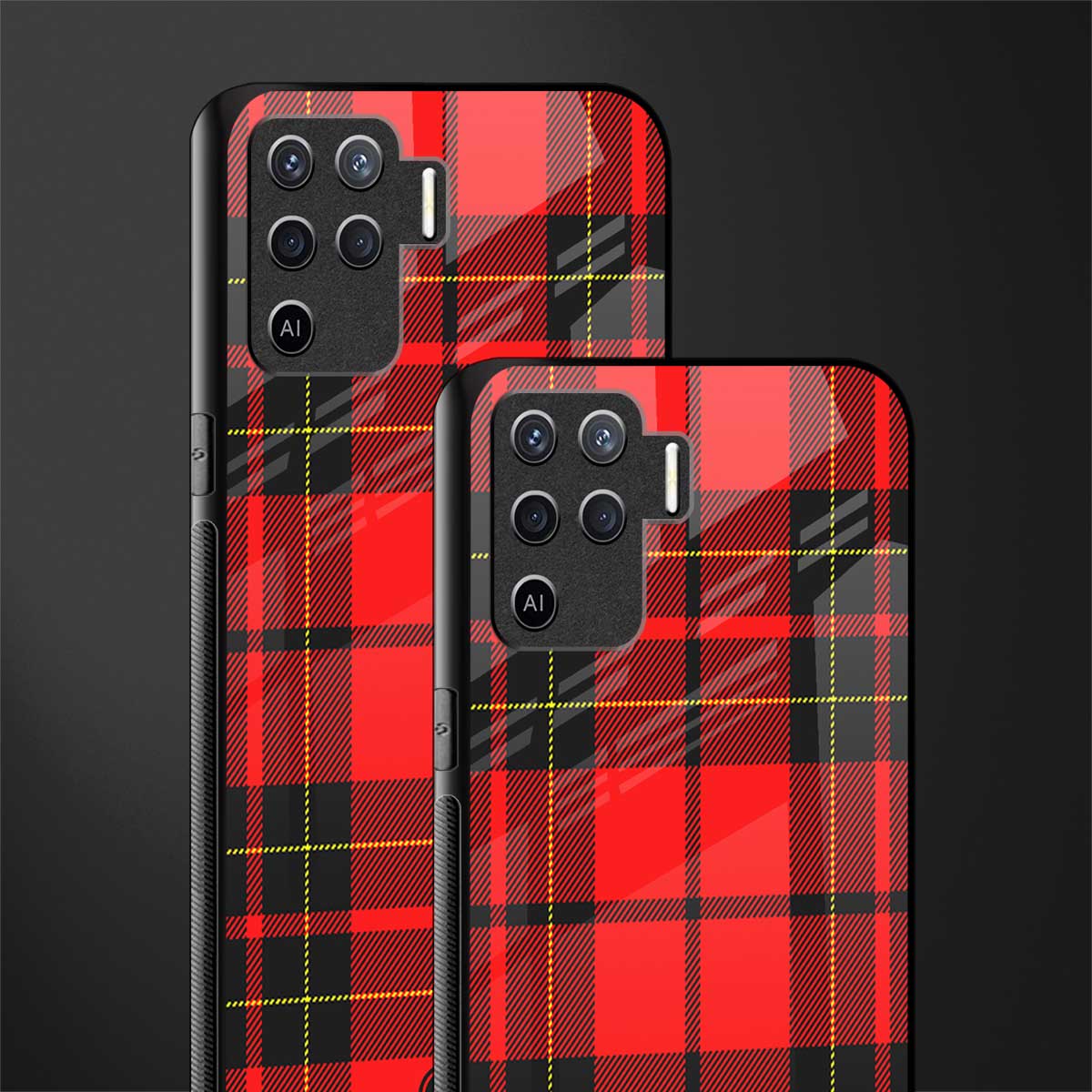 cozy red sweater glass case for oppo f19 pro image-2