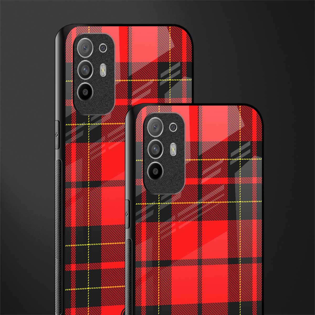 cozy red sweater glass case for oppo f19 pro plus image-2