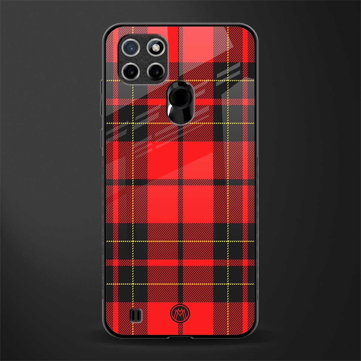 cozy red sweater glass case for realme c21 image