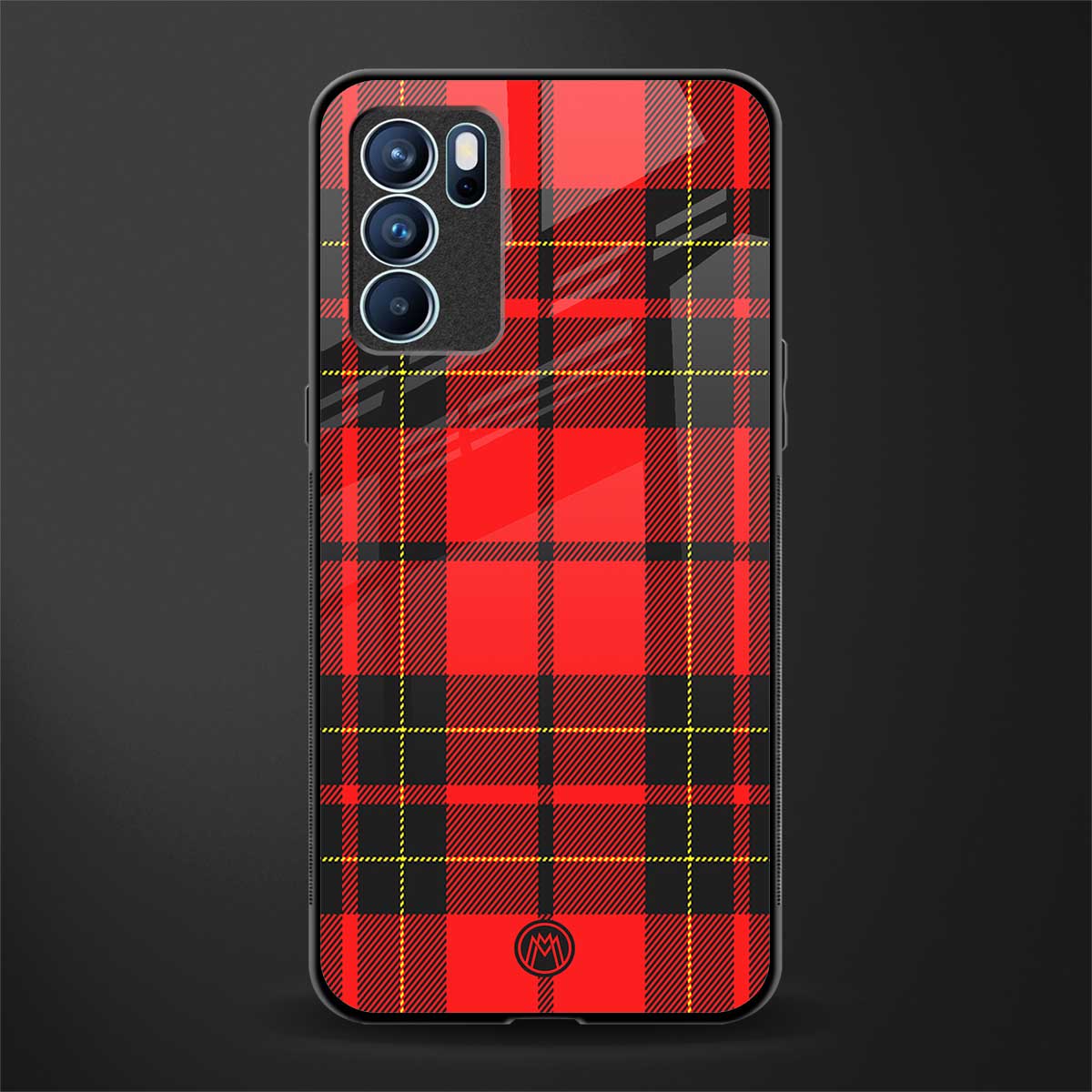 cozy red sweater glass case for oppo reno6 5g image