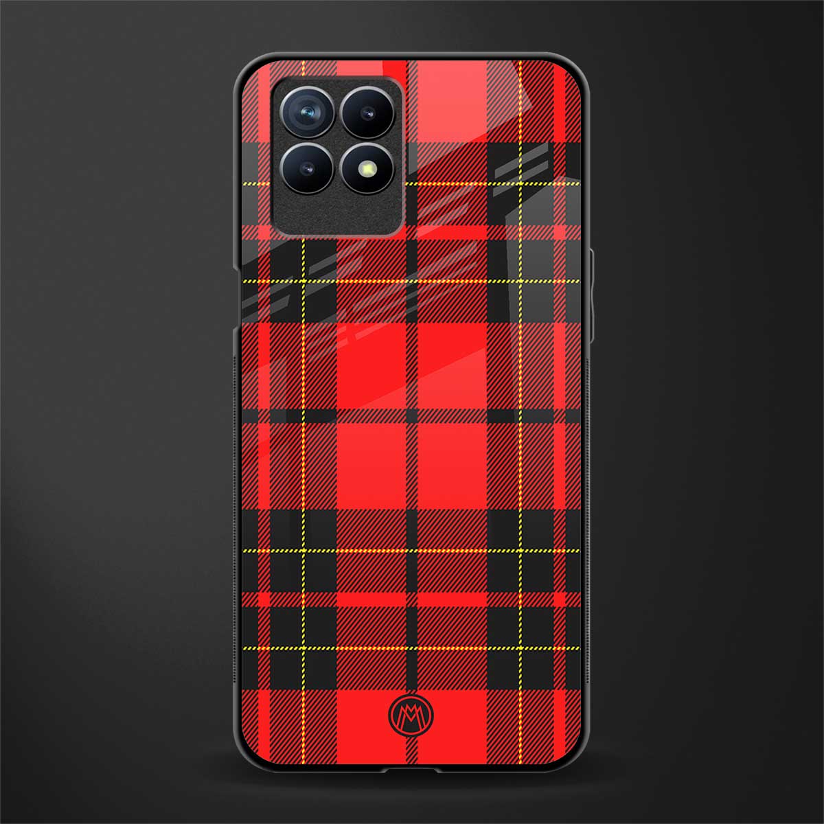 cozy red sweater glass case for realme 8i image