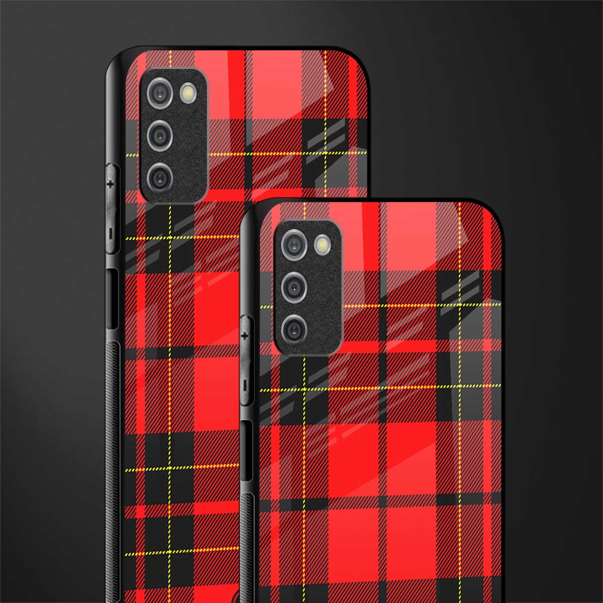 cozy red sweater glass case for samsung galaxy a03s image-2