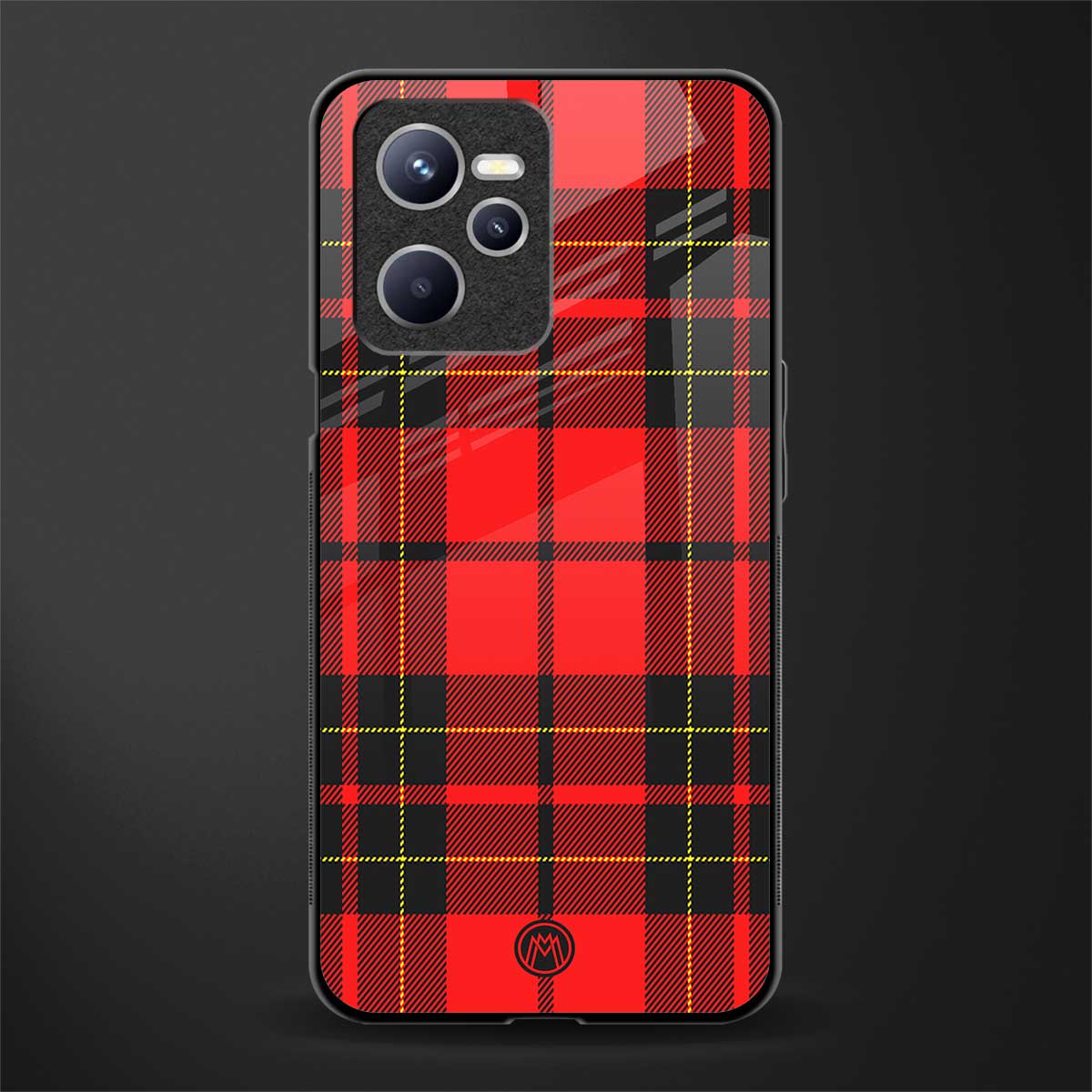 cozy red sweater glass case for realme c35 image