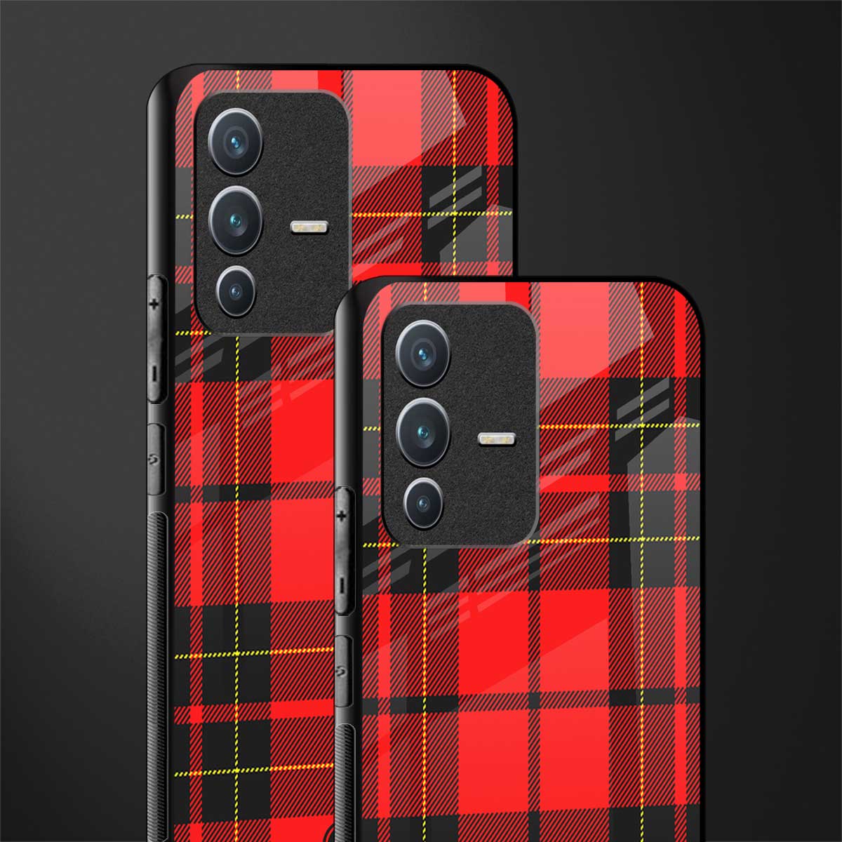 cozy red sweater glass case for vivo v23 5g image-2