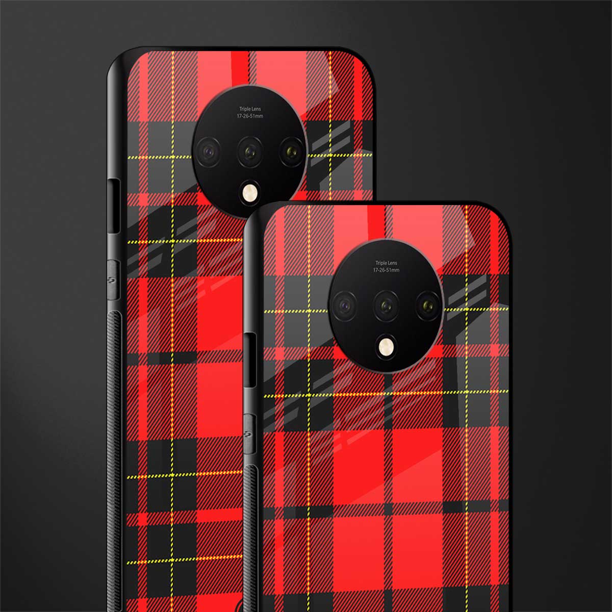 cozy red sweater glass case for oneplus 7t image-2