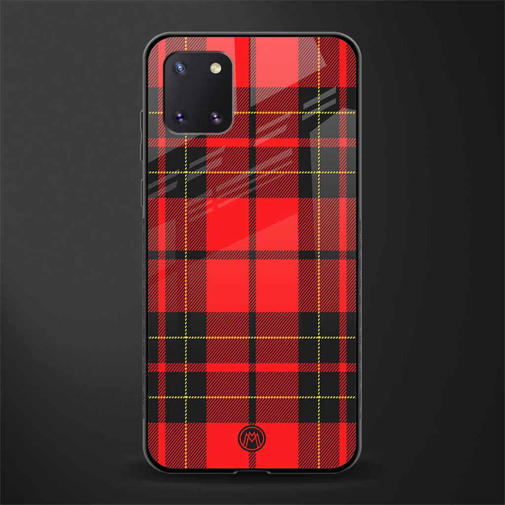 cozy red sweater glass case for samsung a81 image