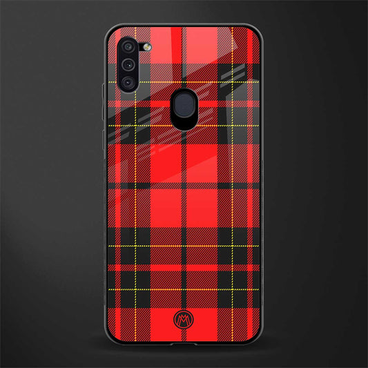 cozy red sweater glass case for samsung galaxy m11 image