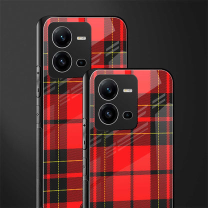 cozy red sweater back phone cover | glass case for vivo v25-5g