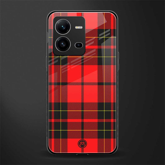 cozy red sweater back phone cover | glass case for vivo v25-5g