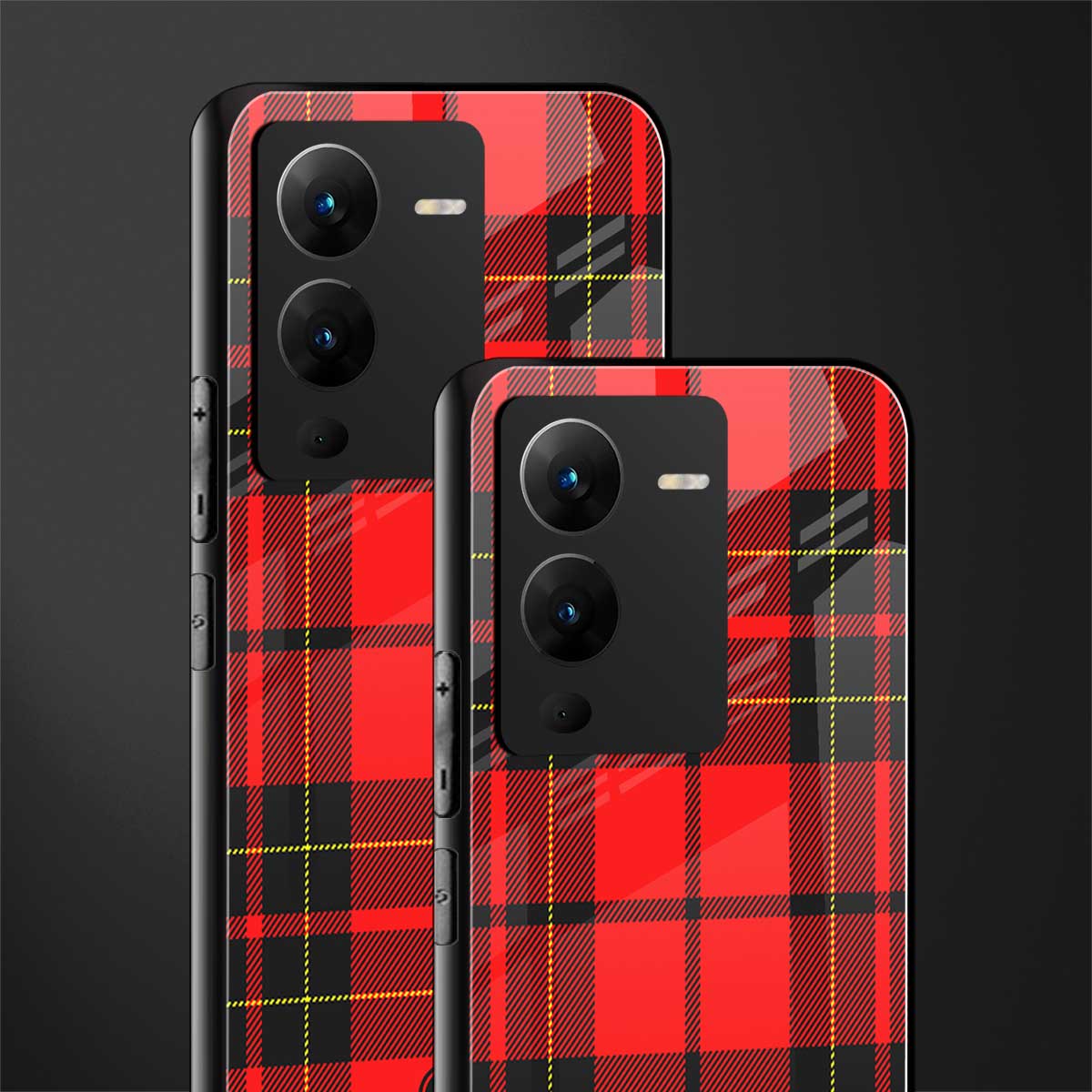 cozy red sweater back phone cover | glass case for vivo v25 pro 5g