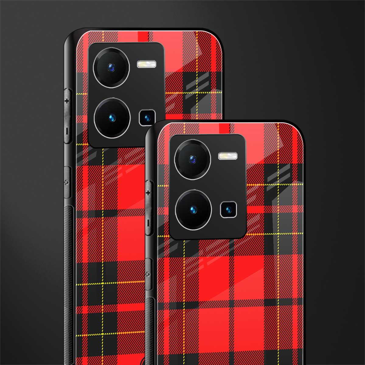 cozy red sweater back phone cover | glass case for vivo y35 4g