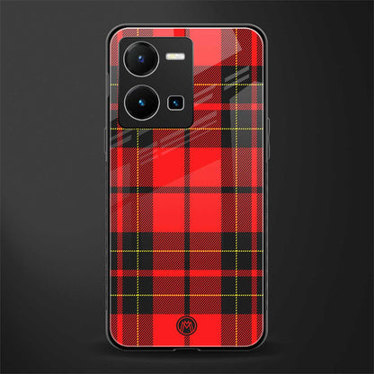 cozy red sweater back phone cover | glass case for vivo y35 4g