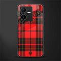 cozy red sweater back phone cover | glass case for vivo y22