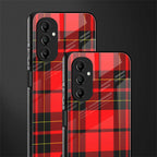 cozy red sweater back phone cover | glass case for samsung galaxy a14 5g