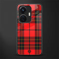cozy red sweater back phone cover | glass case for vivo t1 44w 4g