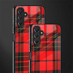 cozy red sweater back phone cover | glass case for samsun galaxy a24 4g
