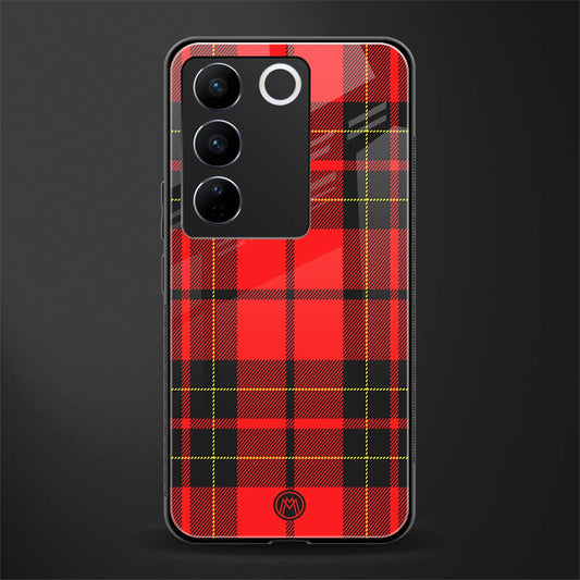 cozy red sweater back phone cover | glass case for vivo v27 pro 5g