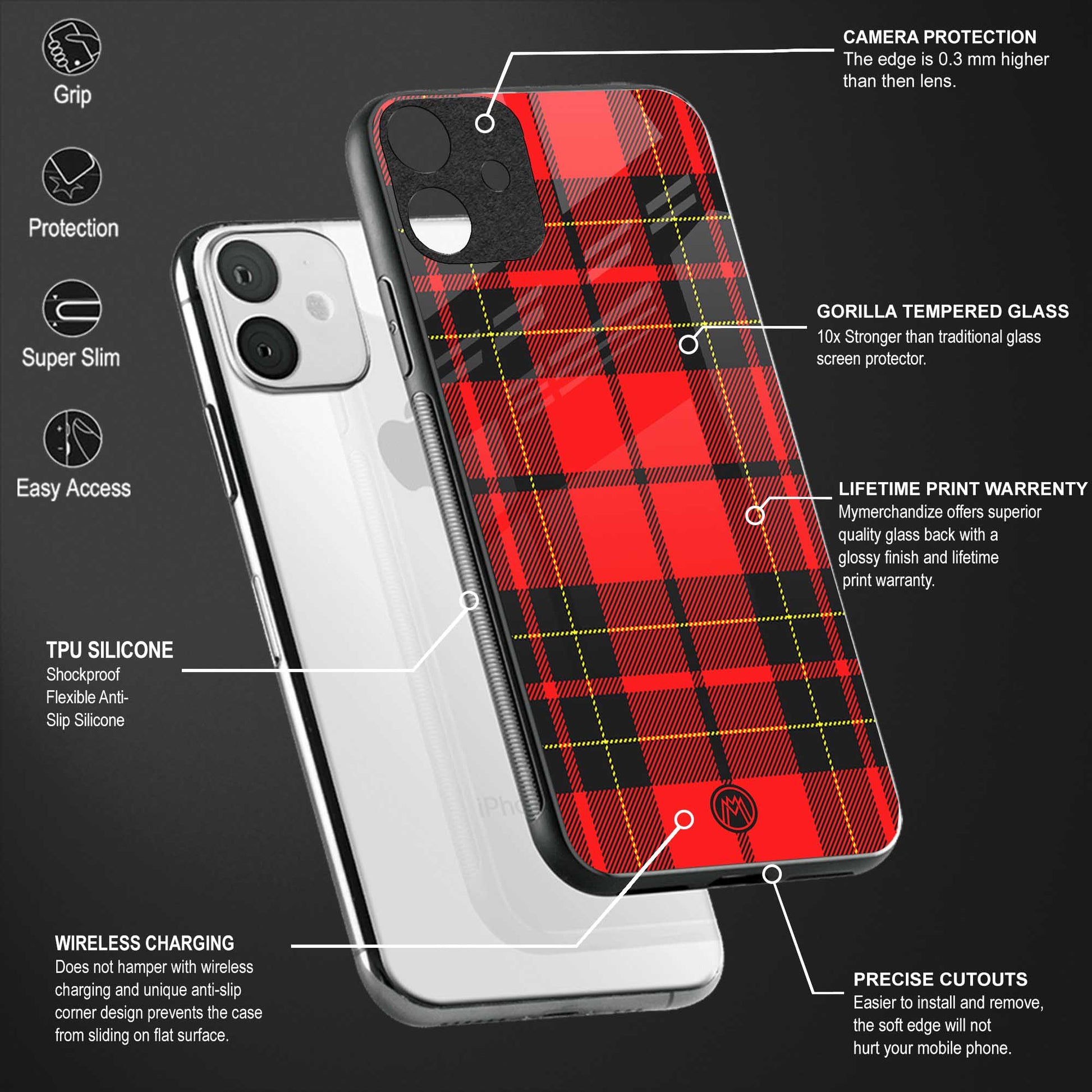 cozy red sweater glass case for poco x3 pro image-4