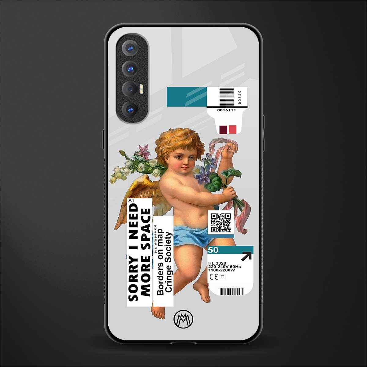 cringe society glass case for oppo reno 3 pro image