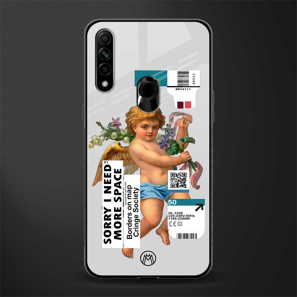 cringe society glass case for oppo a31 image