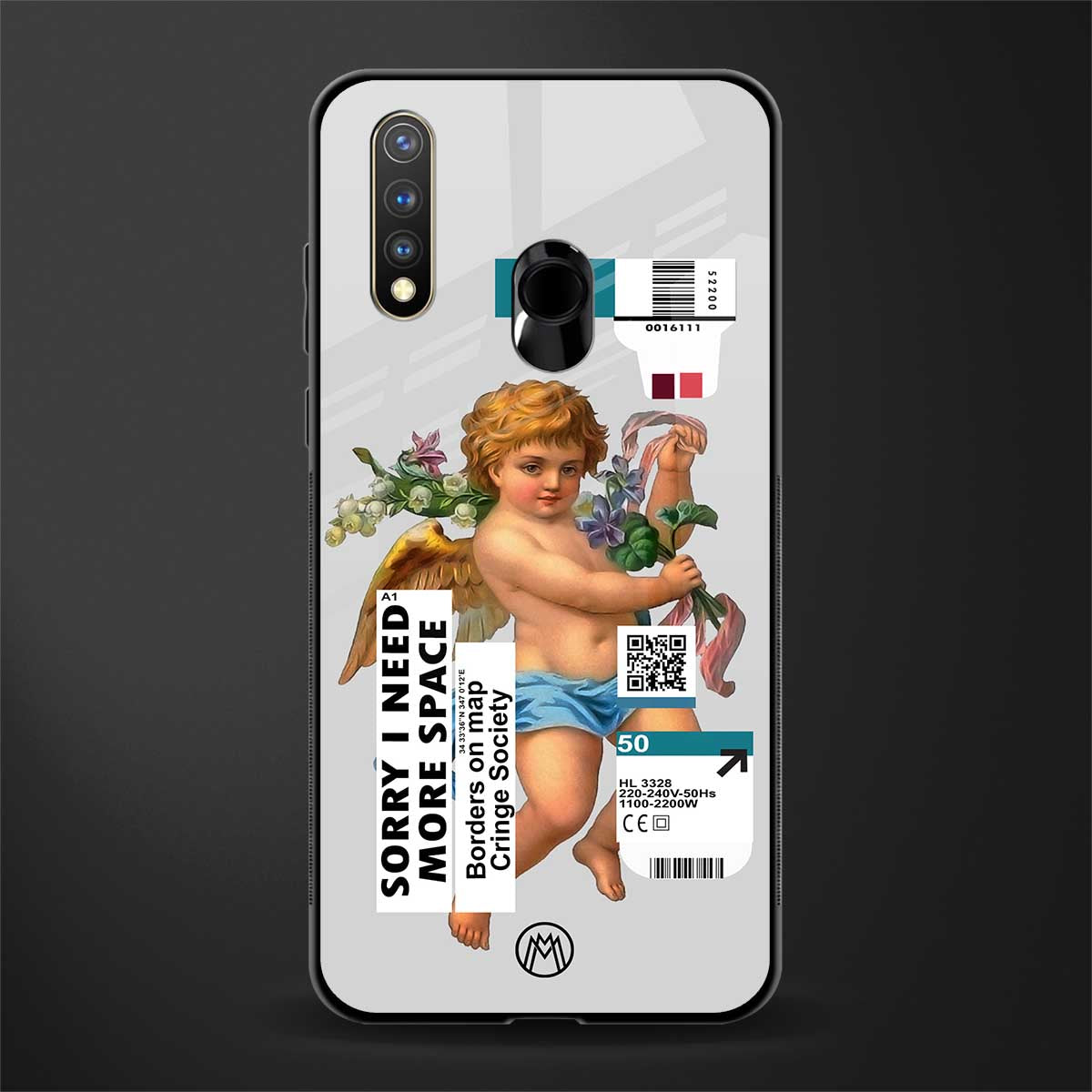 cringe society glass case for vivo u20 image