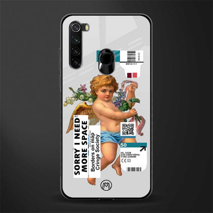 cringe society glass case for redmi note 8 image