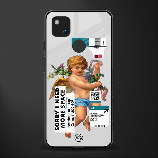 cringe society back phone cover | glass case for google pixel 4a 4g