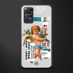 cringe society glass case for redmi note 11 image