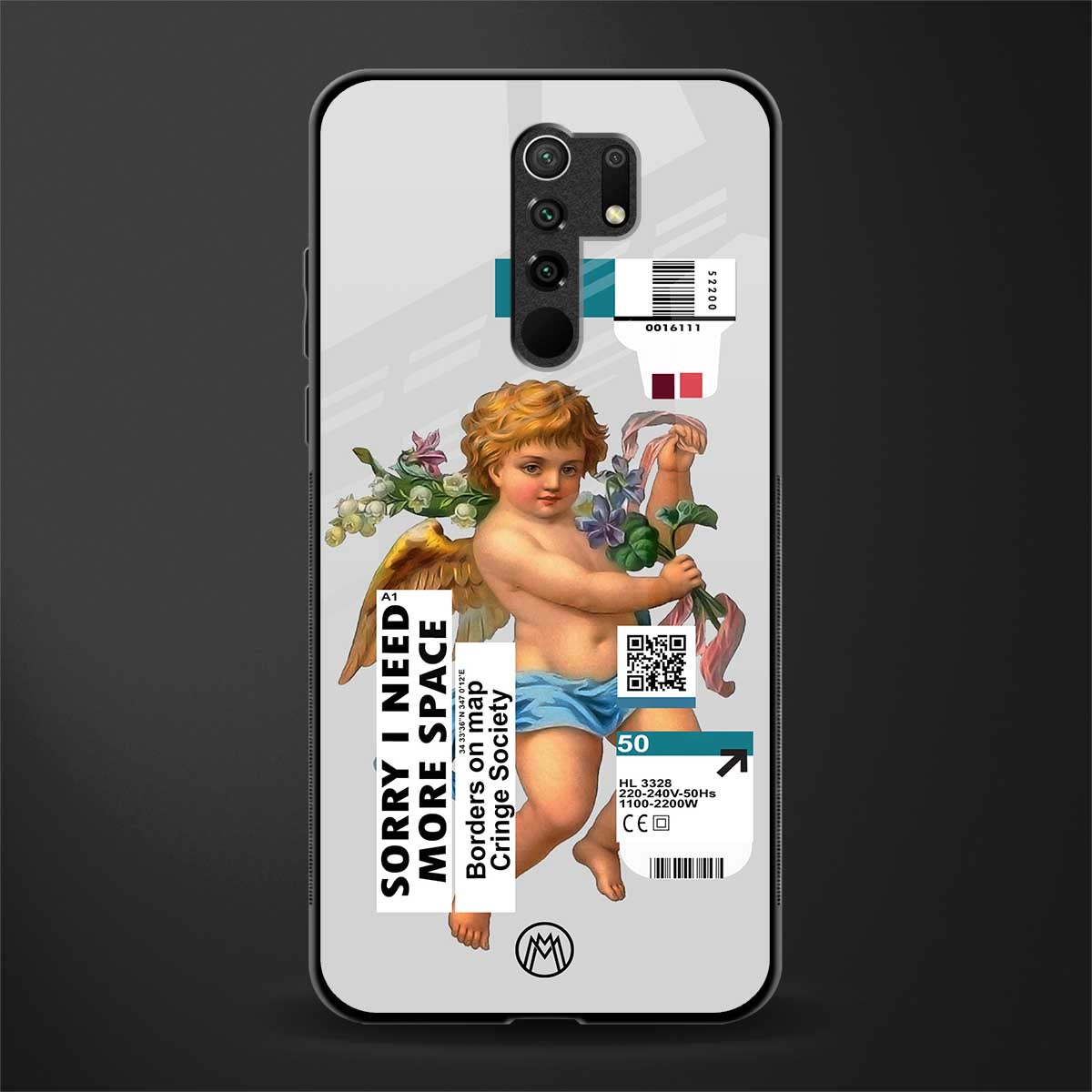 cringe society glass case for poco m2 image