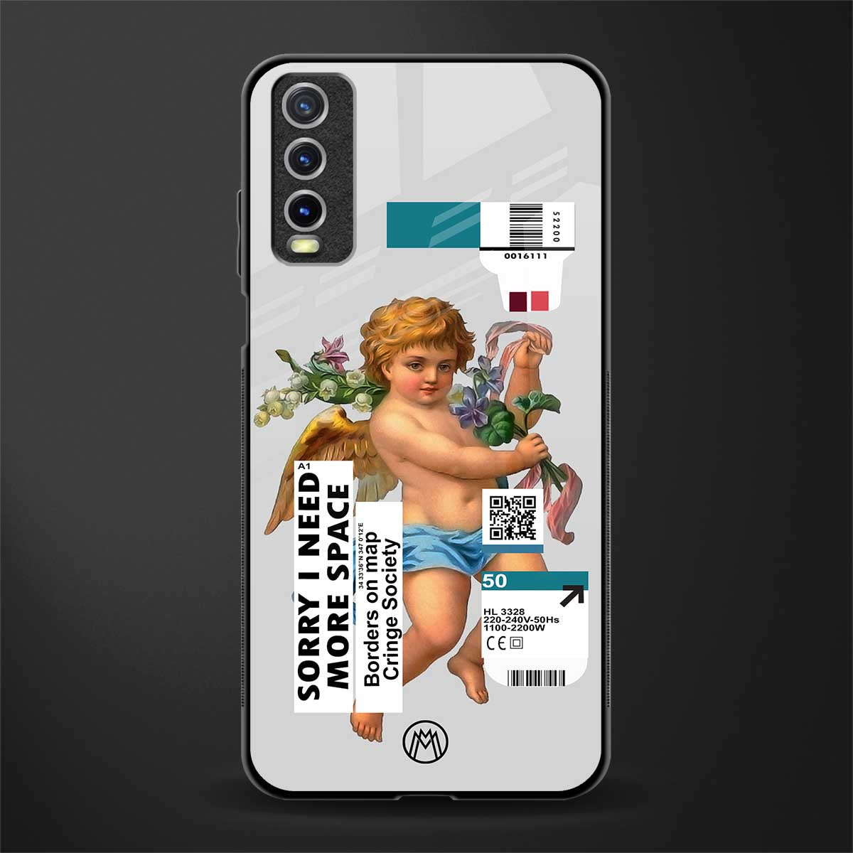 cringe society glass case for vivo y20 image