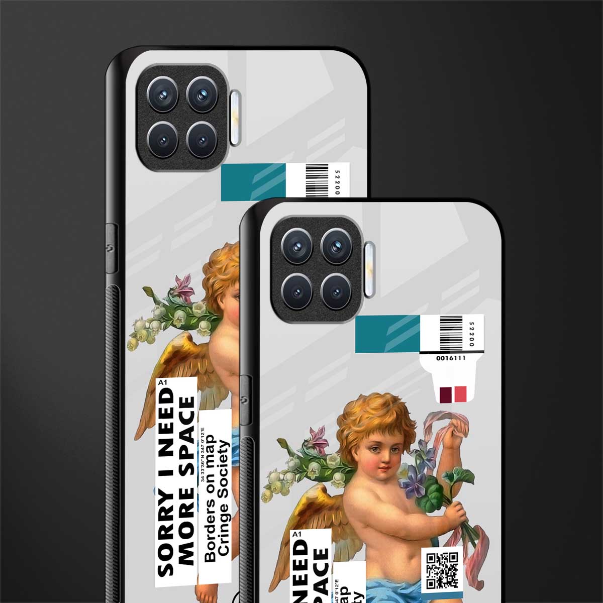 cringe society glass case for oppo f17 image-2