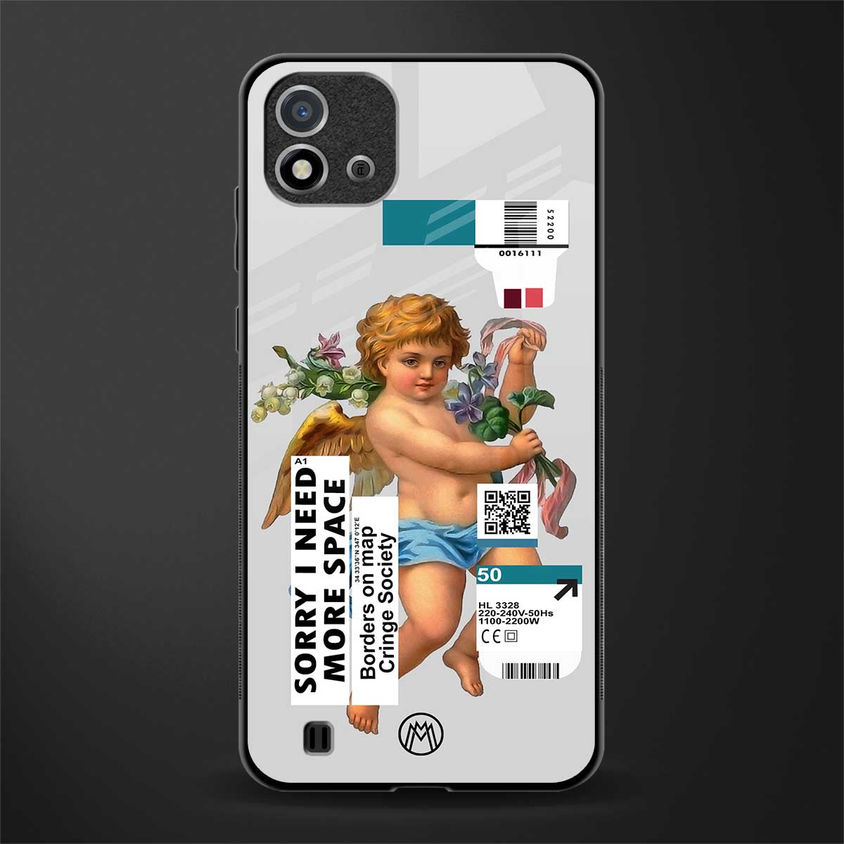 cringe society glass case for realme c20 image