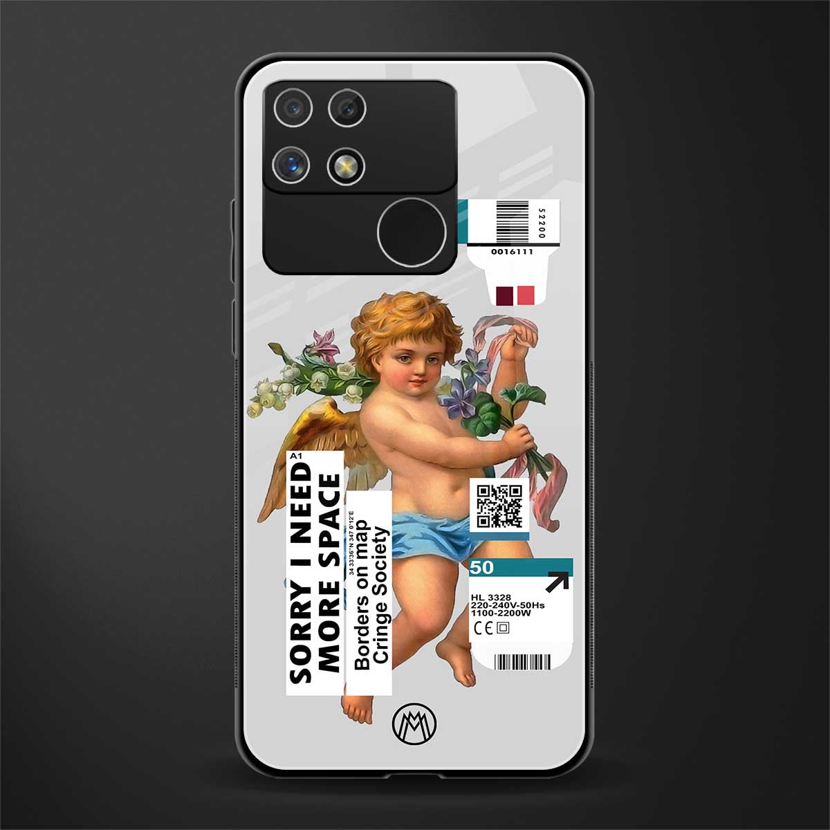 cringe society back phone cover | glass case for realme narzo 50a