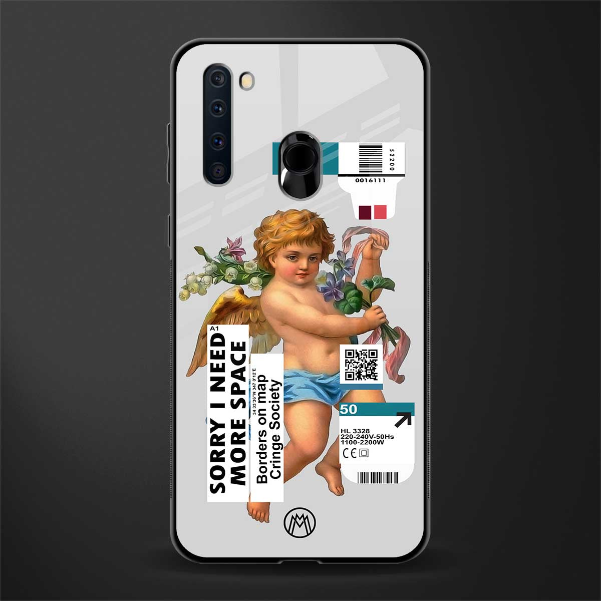 cringe society glass case for samsung a21 image